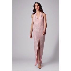JAYGODFREY Valentina Pink Sequin Dress in Peony